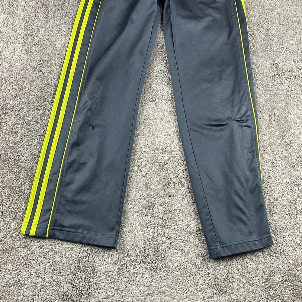 Adidas Activewear Athletic Sweatpants Youth Medium 10/12 Gray‎ Yellow - Picture 2 of 15